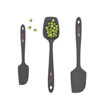 3 Piece Silicone Spatula Set - Red