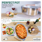 Oval Dutch Oven with Lid - 12.6 Quart (18 Inch)