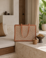 Raja Leather and Cane Laptop Bags