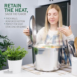 Stock Pot with Lid 18 Quarts