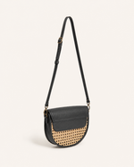 Raja Leather and Cane Crossbody