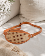 Raja Leather and Cane Sling Bag