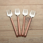 PLATEAU COPPER PASTRY/DESERT FORKS 4 PC. SET