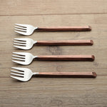 PLATEAU COPPER PASTRY/DESERT FORKS 4 PC. SET