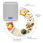Portable Electronic Digital Kitchen Scale with Timer High Precision LED Display Household Weight Balance Measuring Tools
