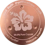 Bird Bath Copper Disc Pure Copper Cleaning Disk with Stable Triple-Point Support All Season Physical Water Care for Bird Baths