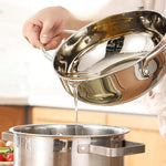 Deep Frying Pot with Thermometer&Lid for Kitchen Stainless Steel Pans Japanese Tempura Fryer Pan Fried Chicken Pot Cooking Tool