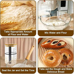Sourdough Starter Jar Kit Sourdough Starter Container Baking Fermentation Jar Food Storage Jar Kitchen Bread Baking Accessories