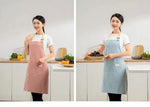 Linen Striped Apron Household Sleeveless Hanging Neck Adjustable Elasticity Kitchen Cooking Gardening Japanese Style Apron New