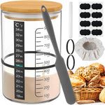 Sourdough Starter Jar Kit Sourdough Starter Container Baking Fermentation Jar Food Storage Jar Kitchen Bread Baking Accessories