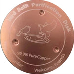 Bird Bath Copper Disc Pure Copper Cleaning Disk with Stable Triple-Point Support All Season Physical Water Care for Bird Baths