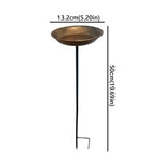 Metal Bird Feeder Iron Art Outdoor Bird Bath Wide-Mouth Rust-resistant Bird Water Drinker