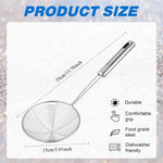 Stainless Steel Spider Strainer for Cooking Frying Multifunctional Skimmer Spoon with Handle for Kitchen Frying Food Noodle