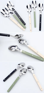 Fashionable Design Top Mirror Polishing Cutlery Sets Stainless Steel 18/8(304) ABS Handle With Rivets Silverware Set For Kitchen