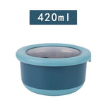 Fresh-keeping Box Stainless Steel Food Sealing Bowl Anti-scalding Lunch Box with Lid Kitchen Food Sealing Bowl Fresh-keeping Box
