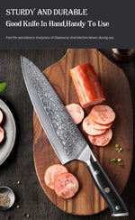 TURWHO 8-inch Professional Chef's Knives Japanese 67 Layer Damascus Steel Super Sharp Meat Vegetable Kitchen Knife Cooking Tools