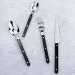 Fashionable Design Top Mirror Polishing Cutlery Sets Stainless Steel 18/8(304) ABS Handle With Rivets Silverware Set For Kitchen