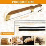 Wooden Bread Bow Cutter Serrated Bagel Cutter Bread Cutter Sourdough Bread Slicer Portable Bread Cutting Tool Kitchen Supplies