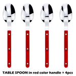 Fashionable Design Top Mirror Polishing Cutlery Sets Stainless Steel 18/8(304) ABS Handle With Rivets Silverware Set For Kitchen