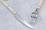 Fashionable Design Top Mirror Polishing Cutlery Sets Stainless Steel 18/8(304) ABS Handle With Rivets Silverware Set For Kitchen