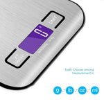 Portable Electronic Digital Kitchen Scale with Timer High Precision LED Display Household Weight Balance Measuring Tools