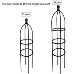 Black Garden Trellis, Plant Climbing Support Frame, Durable Plastic, Potted Plants, Indoor/Outdoor Climbing Plant Support