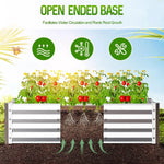Galvanized Steel Garden Bed Kit 4x2x1ft Bottomless for Outdoor Gardening and Planting