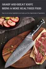 TURWHO 8-inch Professional Chef's Knives Japanese 67 Layer Damascus Steel Super Sharp Meat Vegetable Kitchen Knife Cooking Tools