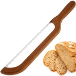 Wooden Bread Bow Cutter Serrated Bagel Cutter Bread Cutter Sourdough Bread Slicer Portable Bread Cutting Tool Kitchen Supplies