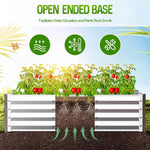 Galvanized Steel Garden Bed Kit 4x2x1ft Bottomless for Outdoor Gardening and Planting