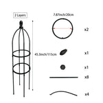 Black Garden Trellis, Plant Climbing Support Frame, Durable Plastic, Potted Plants, Indoor/Outdoor Climbing Plant Support
