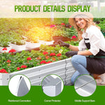 Galvanized Steel Garden Bed Kit 4x2x1ft Bottomless for Outdoor Gardening and Planting