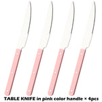 Fashionable Design Top Mirror Polishing Cutlery Sets Stainless Steel 18/8(304) ABS Handle With Rivets Silverware Set For Kitchen