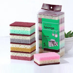 5/10Pcs Dishwashing Cleaning Sponge High Density Strong Stain Removal Kitchen Bathroom Dish Washing Cleaning Tool Porous Sponge