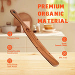 Bread Stirring Spatula Eco-Friendly Wooden Sourdough Starter Mixer Kitchen Jar Scraping Tool Dough Mixing Flat Stirring Stick