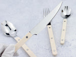 Fashionable Design Top Mirror Polishing Cutlery Sets Stainless Steel 18/8(304) ABS Handle With Rivets Silverware Set For Kitchen
