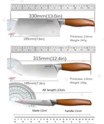 WXCOO Professional Knives Utility Japanese Chef's Knife Stainless Steel Fish Boning Fruit Slicing BBQ Cutter Kitchen Bag