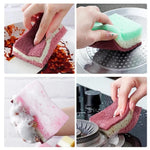 5/10Pcs Dishwashing Cleaning Sponge High Density Strong Stain Removal Kitchen Bathroom Dish Washing Cleaning Tool Porous Sponge
