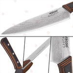 WXCOO 7Inch Japanese Knife Professional Ergonomic Wood Handle Santoku Knives Ultra Kitchen Stainless Steel Kitchen