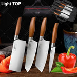 WXCOO Professional Knives Utility Japanese Chef's Knife Stainless Steel Fish Boning Fruit Slicing BBQ Cutter Kitchen Bag