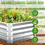 Galvanized Steel Garden Bed Kit 4x2x1ft Bottomless for Outdoor Gardening and Planting