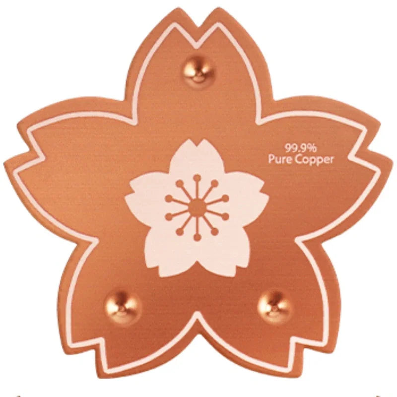 Bird Bath Copper Disc Pure Copper Cleaning Disk with Stable Triple-Point Support All Season Physical Water Care for Bird Baths