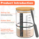 Sourdough Starter Jar Kit Sourdough Starter Container Baking Fermentation Jar Food Storage Jar Kitchen Bread Baking Accessories