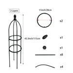 Black Garden Trellis, Plant Climbing Support Frame, Durable Plastic, Potted Plants, Indoor/Outdoor Climbing Plant Support