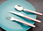 Fashionable Design Top Mirror Polishing Cutlery Sets Stainless Steel 18/8(304) ABS Handle With Rivets Silverware Set For Kitchen