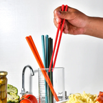 Non-slip 5Pairs Silicone Chopsticks Set Japanese Chopsticks Noodle Sushi Food Chop Stick Kitchen Tableware Set Gift Dinnerware