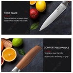 WXCOO Professional Knives Utility Japanese Chef's Knife Stainless Steel Fish Boning Fruit Slicing BBQ Cutter Kitchen Bag