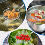 Stainless Steel Spider Strainer for Cooking Frying Multifunctional Skimmer Spoon with Handle for Kitchen Frying Food Noodle