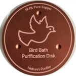Bird Bath Copper Disc Pure Copper Cleaning Disk with Stable Triple-Point Support All Season Physical Water Care for Bird Baths