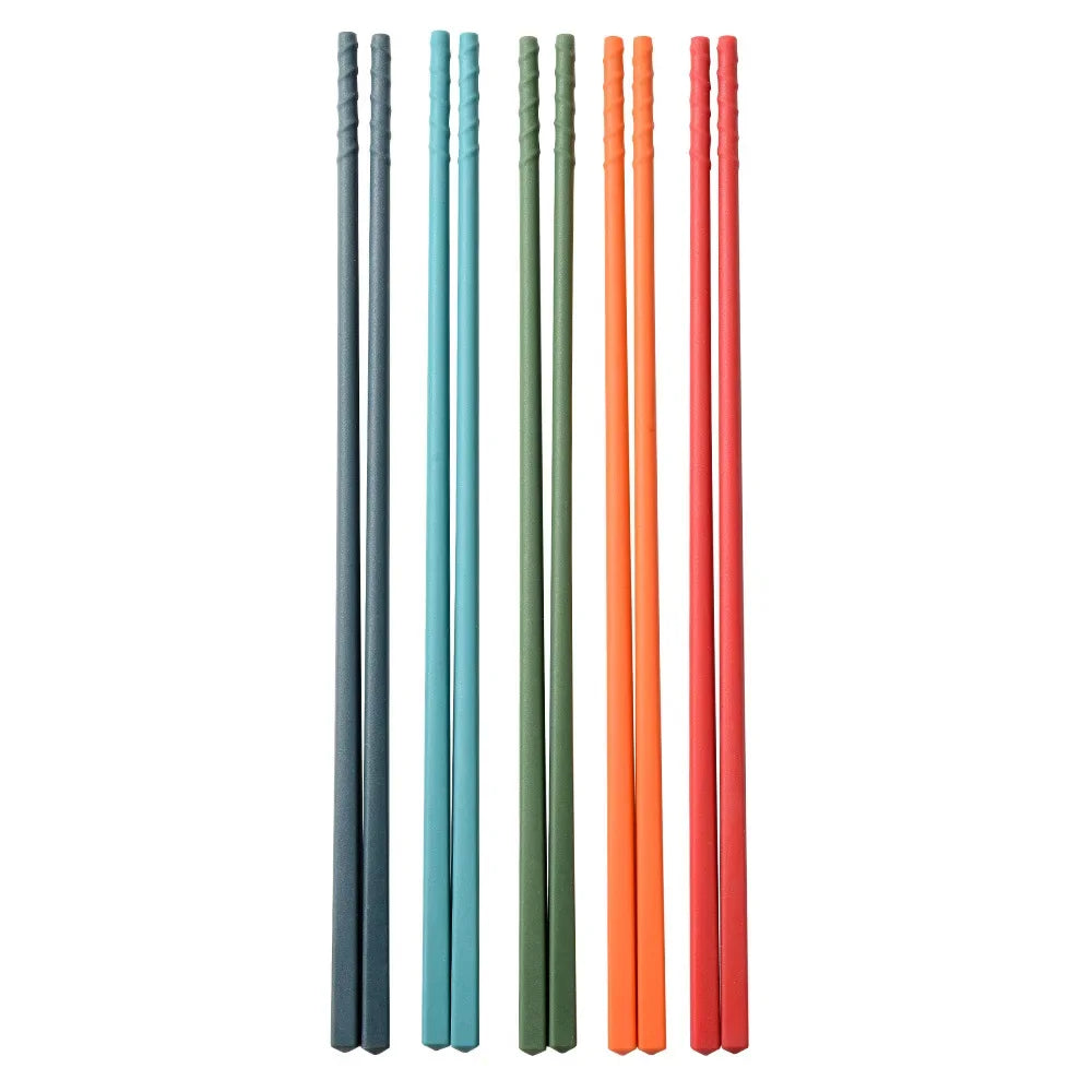 Non-slip 5Pairs Silicone Chopsticks Set Japanese Chopsticks Noodle Sushi Food Chop Stick Kitchen Tableware Set Gift Dinnerware